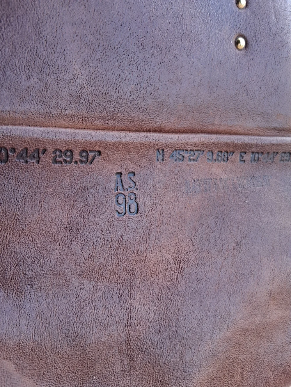 Brown Leather A.S.98 Tote Bag, Unisex